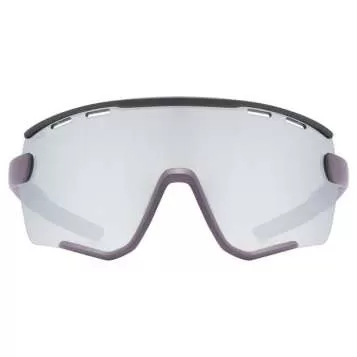 Uvex Sportstyle 236 Sport Glasses Small Set - Plum Black Mat Mirror Silver, Clear