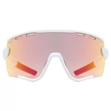 Uvex Sportstyle 236 Sportbrille Small Set - White Mat Mirror Red, Clear