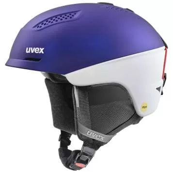 Uvex Ultra MIPS Skihelm - purple bash-white matt