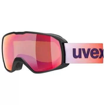 Uvex xcitd CV Skibrille - black matt, sl/ mirror scarlet - colorvision green