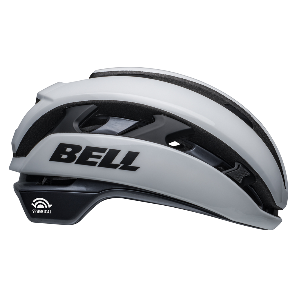 Casco Bici Bell XR Sferico Lucido &ndash; Taglia Media (55-59 Cm), Colore Cremisi/Bianco, Con MIPS