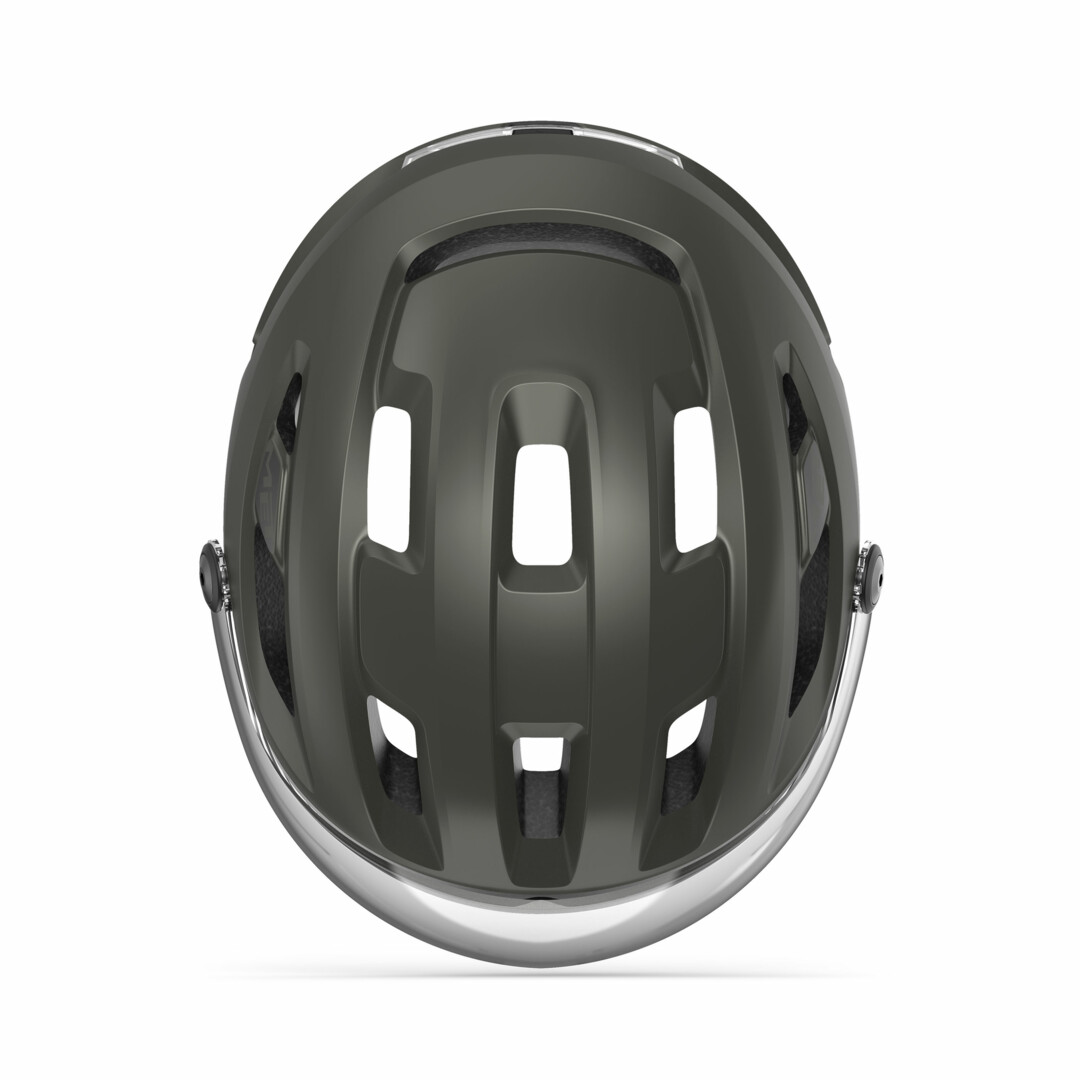 MET Sport Intercity MIPS Helm, Größe M – Versilbert, Reflektierend & Mit MIPS-Technologie Für City-Radler