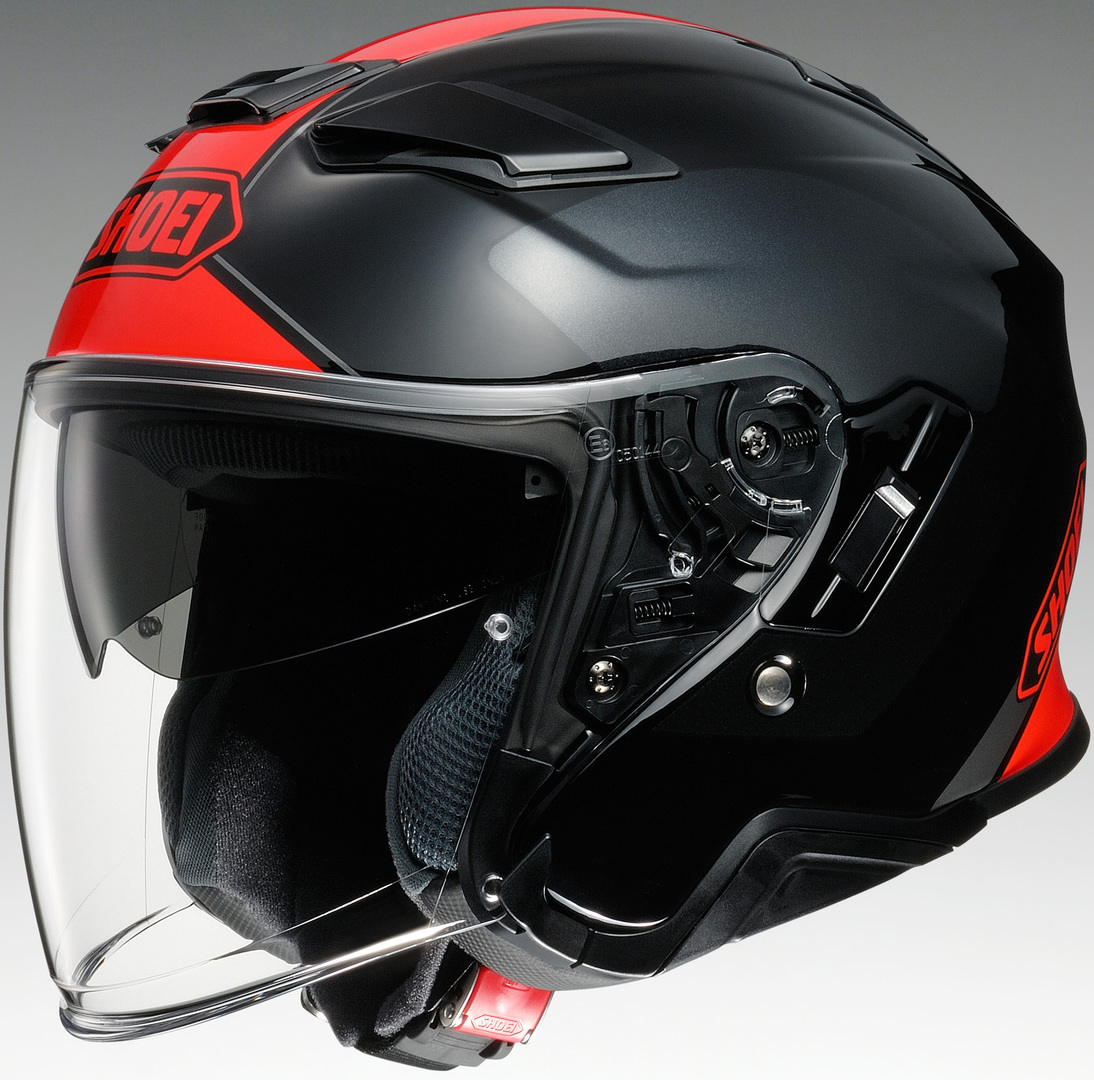 SHOEI J-Cruise II Aglero TC-1 Open Face Helmet - black-red