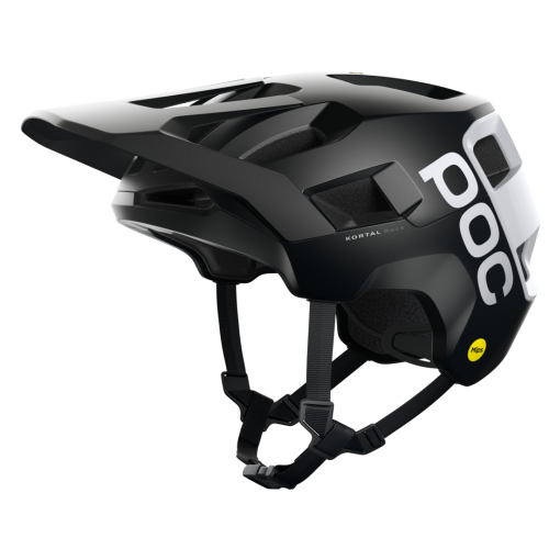 Einzelstück POC Kortal Race MIPS Velohelm - Uranium Black / Matt Hydrogen White