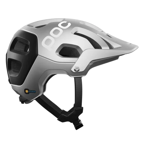 POC Bike Helmet Tectal Race MIPS - Argentite Silver-Uranium Black Matt