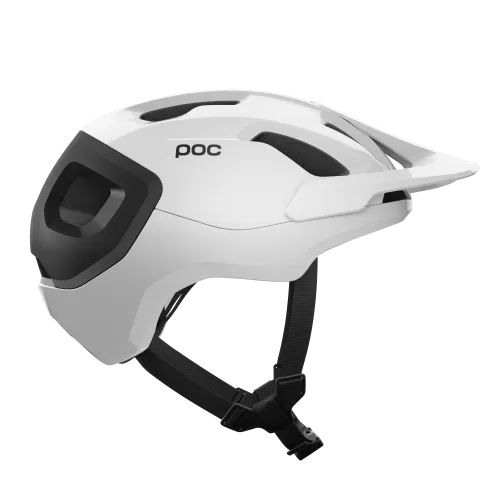 POC Axion Race MIPS Bike Helmet - Hydrogen White/Uranium Black Metallic/Matt