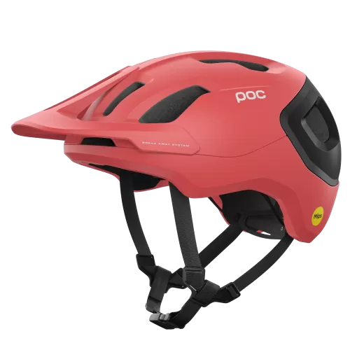 POC Axion Race MIPS Bike Helmet - Ammolite Coral/Uranium Black Matt