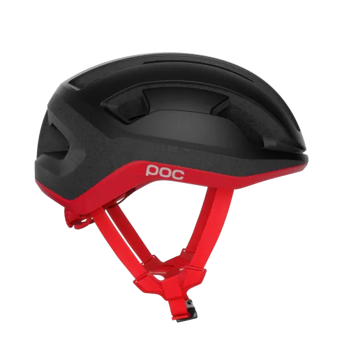 POC Omne Lite Bike Helmet - Uranium Black-Prismane Red Matt