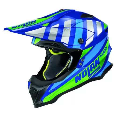 Nolan N53 Cliffjumper #75 Motocross Helm- schwarz matt-gelb