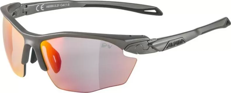 Alpina TWIST FIVE HR QV Eyewear - cool-grey matt, rainbow mirror