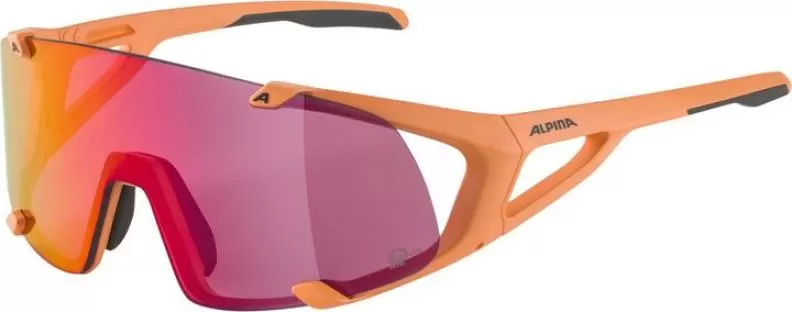 Alpina HAWKEYE S Q-LITE Eyewear - peach matt, pink mirror