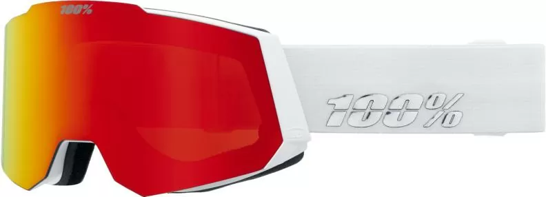 100% Snowcraft Hiper Goggle White/Copper - Mirror Copper Lens