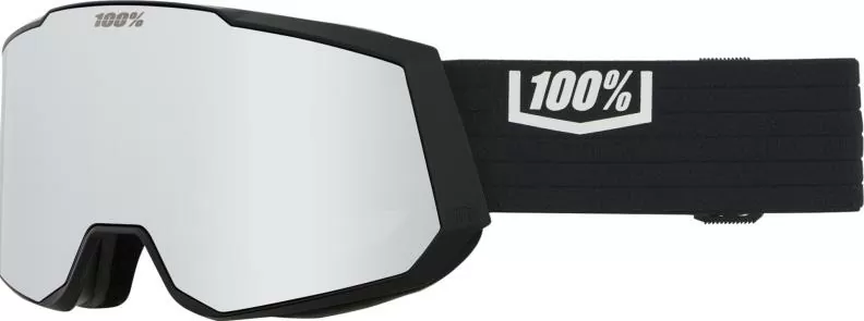 100% Snowcraft XL Hiper Goggle Black/Silver - Mirror Silver Lens
