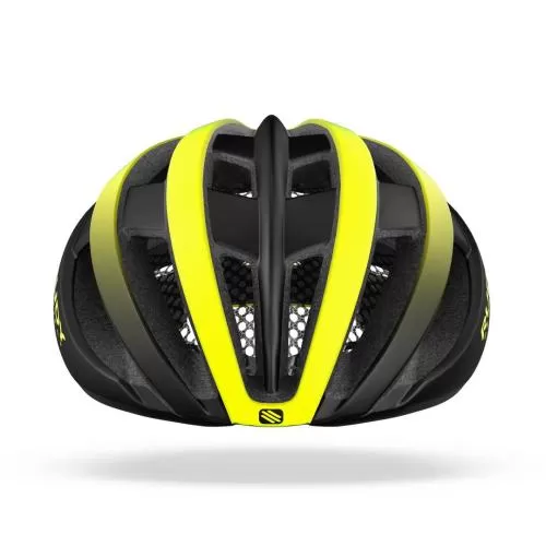 RudyProject Venger Helm gelb fluo-schwarz matt