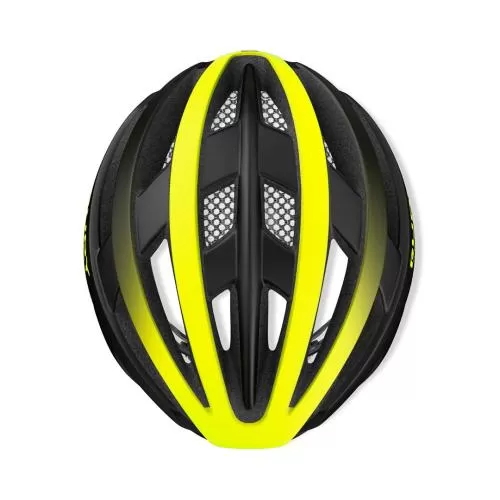 RudyProject Venger Helm gelb fluo-schwarz matt