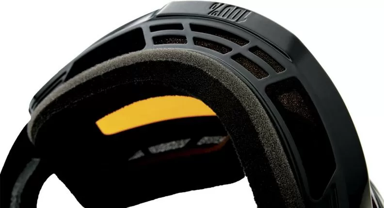 100% Okan Hiper Goggle Black/Turquoise - Mirror Turquoise Lens