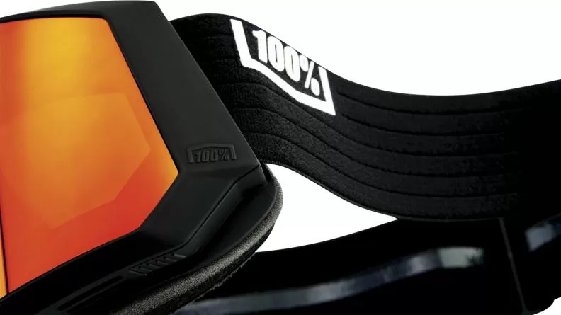 100% Snowcraft XL Hiper Goggle Black/White - Mirror White Lens