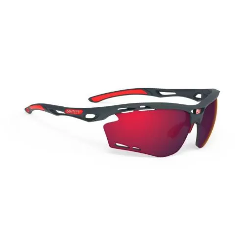Rudy Project Propulse sports glasses - charcoal matte, multilaser red