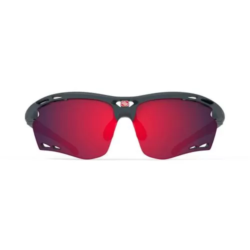 RudyProject Propulse sports glasses - charcoal matte, multilaser red