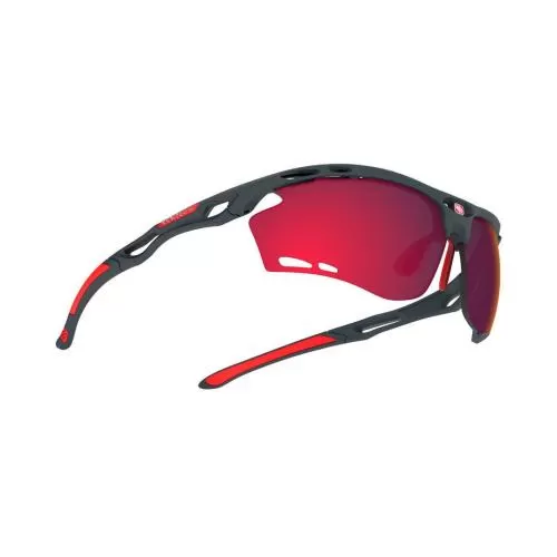 RudyProject Propulse Sportbrille - charcoal matte, multilaser red