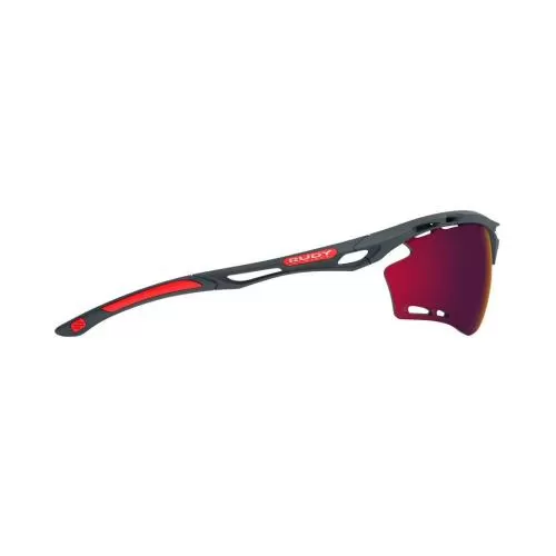 RudyProject Propulse sports glasses - charcoal matte, multilaser red