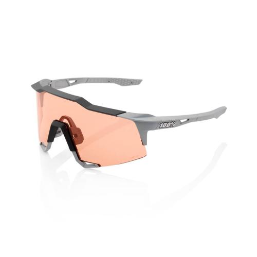 Image of 100% Sportbrille Speedcraft Tall - Soft Tact Stone Grey - HiPer Coral
