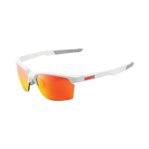 Image of 100% Sportbrille Sportcoupe - Matte White - HiPer Red Multilayer Red + Klar