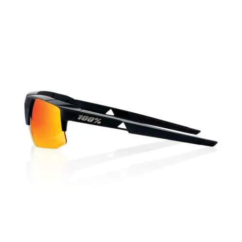 100% Sportbrille Speedcoupe - Soft Tact Black - HiPer Red Multilayer Mirror + Clear
