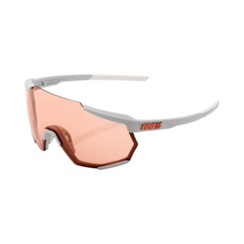 Image of 100% Sportbrille Racetrap - Soft Tact Stone Grey - HiPer Coral