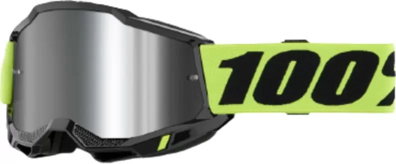 100% ACCURI 2 Goggle Neon Yellow - Mirror Silver Lens