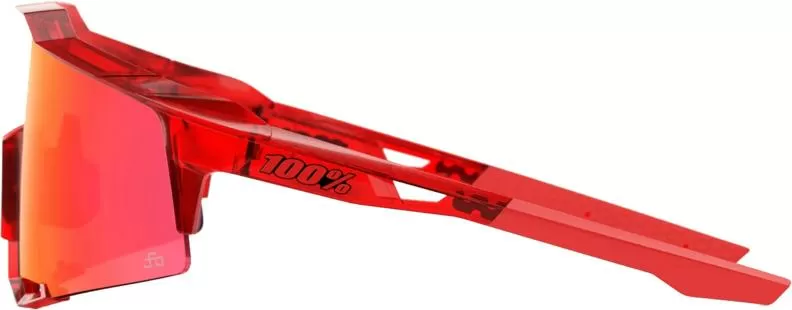 100% Speedcraft Gloss Translucent Red/Hiper Red Mirror lens