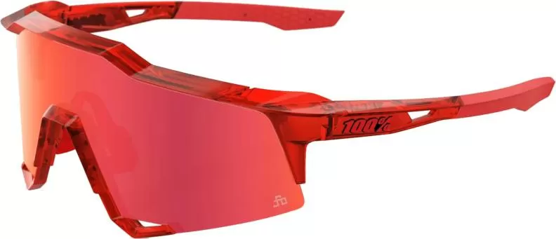 100% Speedcraft Gloss Translucent Red/Hiper Red Mirror lens