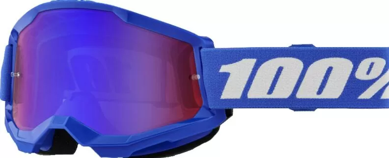 100% STRATA 2 Goggle Blue - Mirror Red/Blue Lens