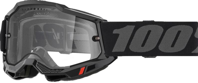 100% Accuri 2 Enduro MTB Goggle Black - Clear Lens