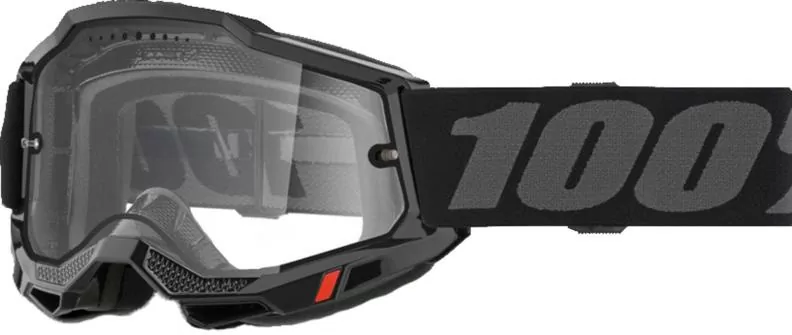 100% Accuri 2 Enduro MTB Goggle Black - Clear Lens