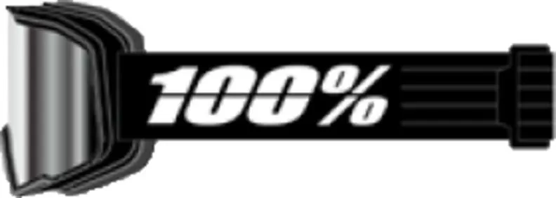 100% Valnor Goggle Black/Silver - Silver Mirror Lens