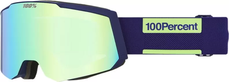 100% Snowcraft S Hiper Goggle Eggplant - Green Mirror Lens