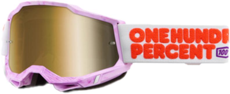 100% Accuri 2 Goggle Hundreds – Mirror True Gold Lens