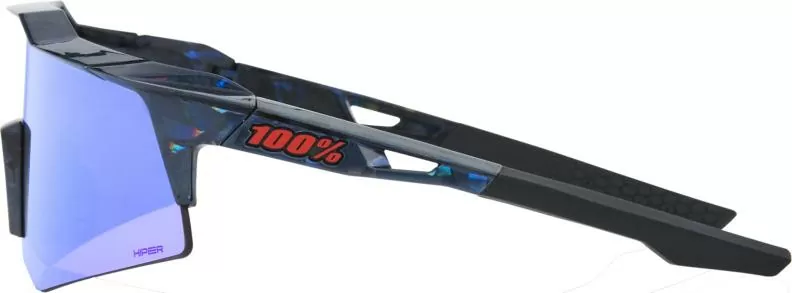 100% Brille Speedcraft XS -Black Holographic -Hiper Blue Multilayer Mi