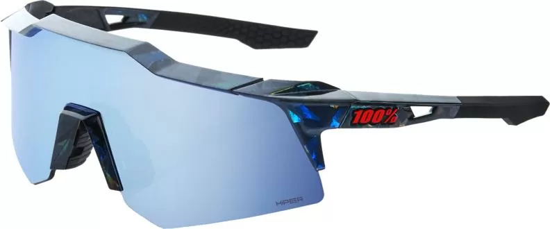 100% Brille Speedcraft XS -Black Holographic -Hiper Blue Multilayer Mi