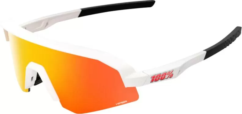 100% SLENDALE XS - Matte White - HiPER Red Multilayer Mirror