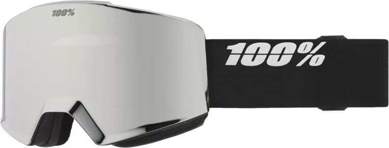100% NORG HiPER Goggle Black/Silver - Mirror Silver Lens