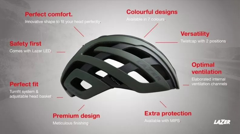 Lazer Bike Helmet Century Mips Road - Matte Black