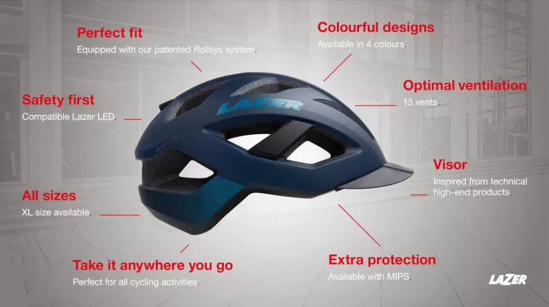 Lazer Bike Helmet Cameleon Mips Sport - Matte Dark Blue