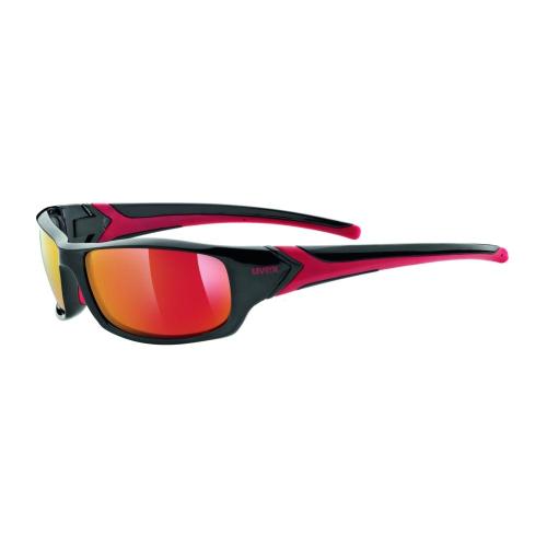 Image of Uvex Sportstyle 211 Sonnenbrille - black red mirror red