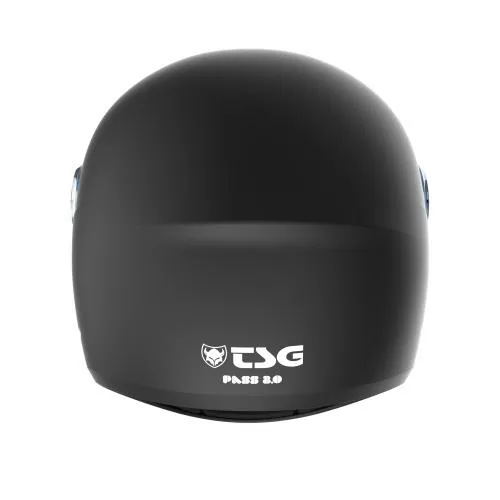 TSG Skaterhelm Pass 2.0 Solid Color (+ Bonus Visor) - satin black