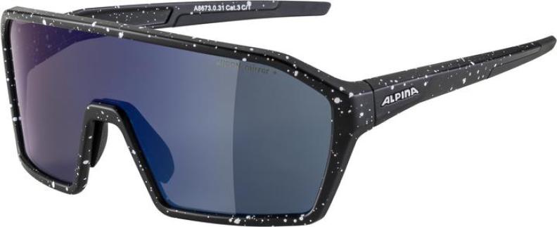 Alpina RAM Q-LITE Sonnenbrille - black-blur matt, blue mirror
