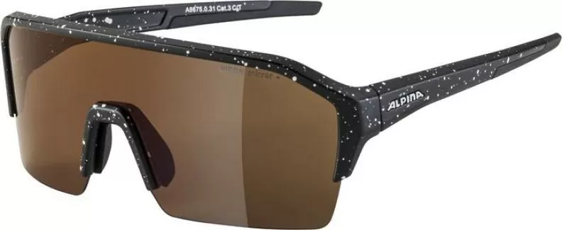 Alpina RAM HR Q-LITE Sonnenbrille - black-blur matt, red mirror