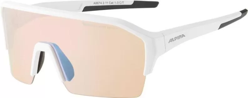 Alpina RAM HR Q-LITE V Eyewear - white matt, blue mirror