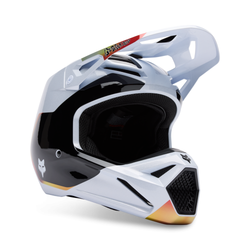 Fox Racing V1 Hello Future Helm - weiss